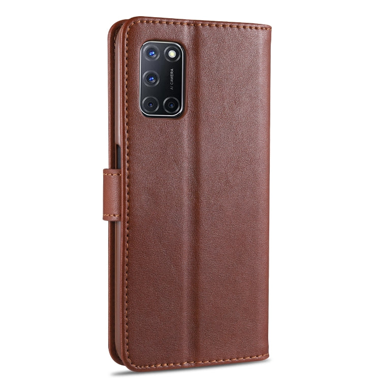 For OPPO A52 / A92 / A72 AZNS Sheepskin Texture Horizontal Flip Leather Case with Holder & Card Slots & Wallet