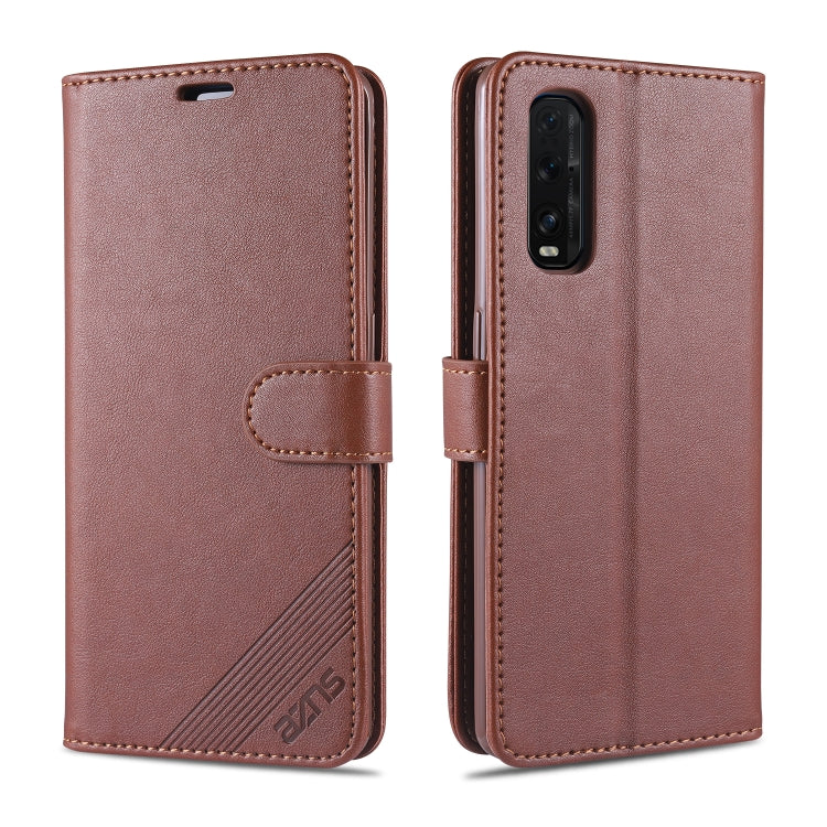 For OPPO Find X2 AZNS Sheepskin Texture Horizontal Flip Leather Case with Holder & Card Slots & Wallet