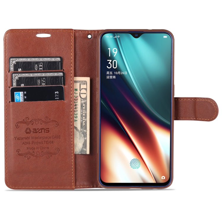 For OPPO K5 AZNS Sheepskin Texture Horizontal Flip Leather Case with Holder & Card Slots & Wallet