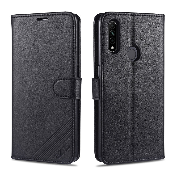 For OPPO A8 AZNS Sheepskin Texture Horizontal Flip Leather Case with Holder & Card Slots & Wallet