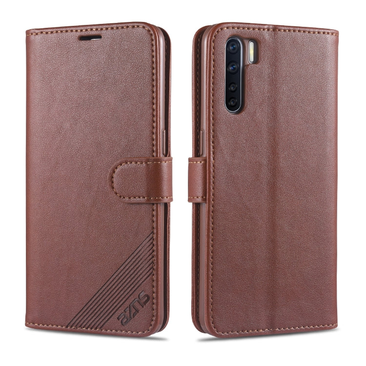 For OPPO A91 AZNS Sheepskin Texture Horizontal Flip Leather Case with Holder & Card Slots & Wallet