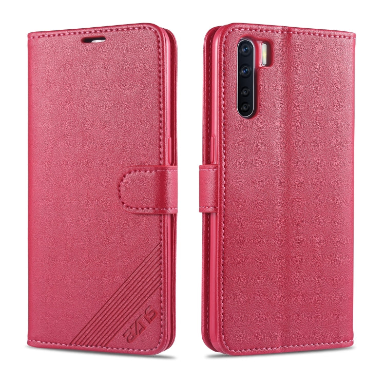 For OPPO A91 AZNS Sheepskin Texture Horizontal Flip Leather Case with Holder & Card Slots & Wallet