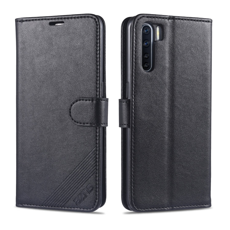 For OPPO A91 AZNS Sheepskin Texture Horizontal Flip Leather Case with Holder & Card Slots & Wallet