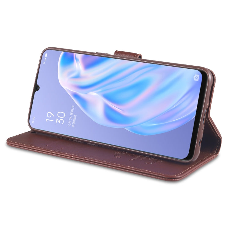 For OPPO A91 AZNS Sheepskin Texture Horizontal Flip Leather Case with Holder & Card Slots & Wallet