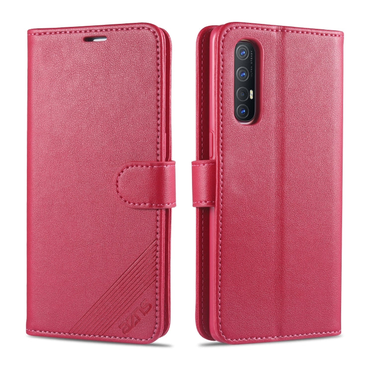 For OPPO Reno3 Pro AZNS Sheepskin Texture Horizontal Flip Leather Case with Holder & Card Slots & Wallet