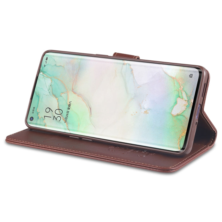 For OPPO Reno3 Pro AZNS Sheepskin Texture Horizontal Flip Leather Case with Holder & Card Slots & Wallet