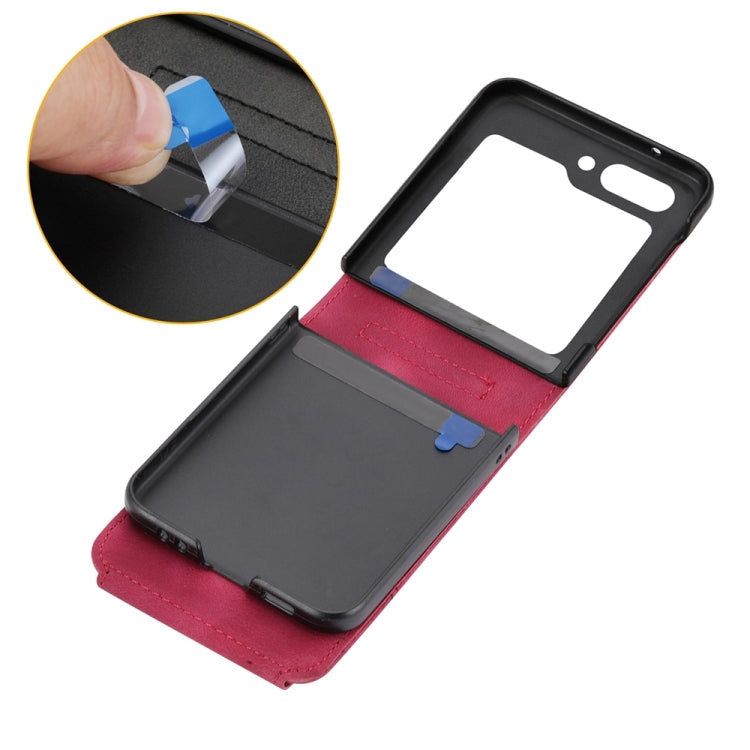 For Samsung Galaxy Z Flip6 / Flip7 FE Skin Feel Flowers Embossed Wallet Leather Phone Case