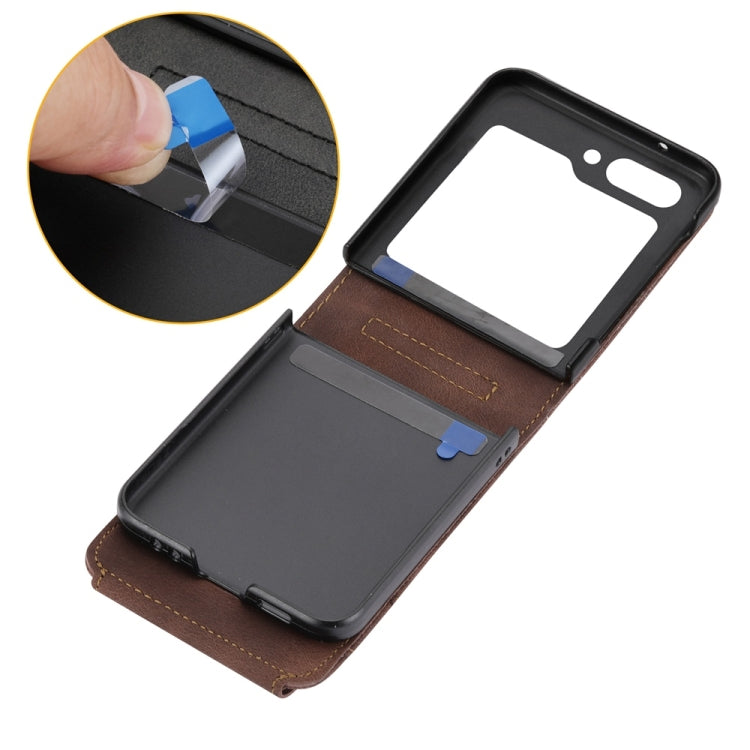 For Samsung Galaxy Z Flip6 / Flip7 FE Skin Feel Flowers Embossed Wallet Leather Phone Case