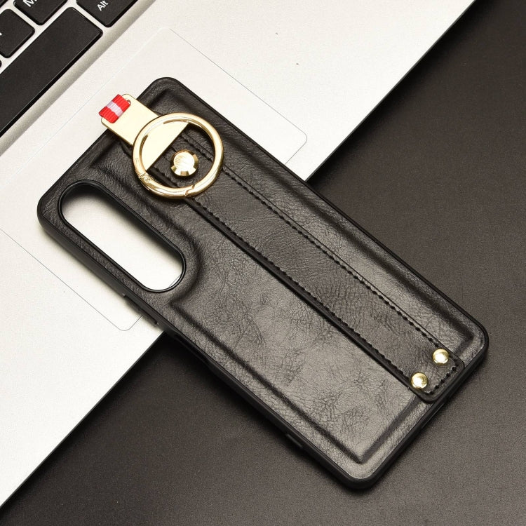 For Sony Xperia 1 VI Wristband Leather Back Phone Case