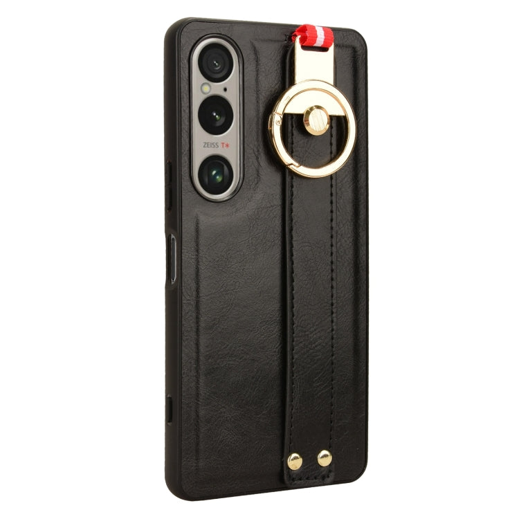 For Sony Xperia 1 VI Wristband Leather Back Phone Case