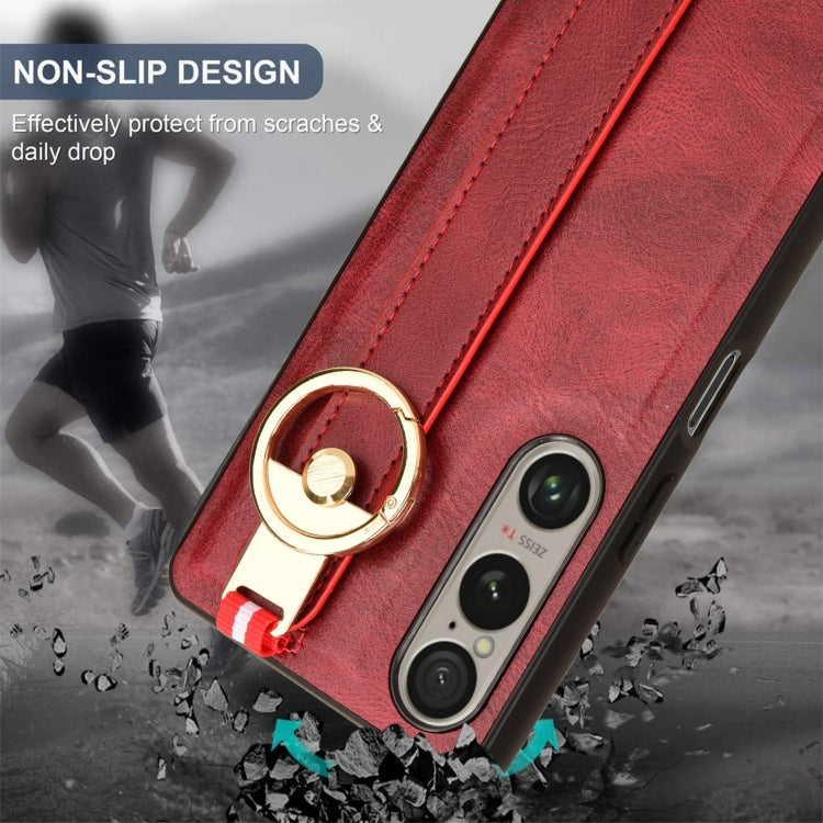 For Sony Xperia 1 VI Wristband Leather Back Phone Case