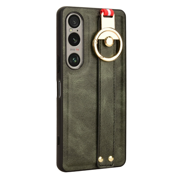 For Sony Xperia 1 VI Wristband Leather Back Phone Case