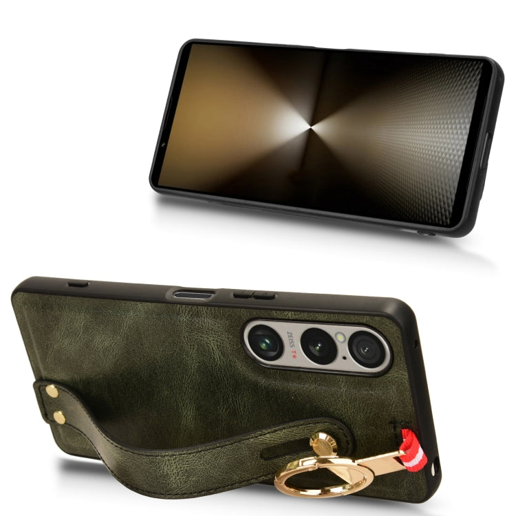 For Sony Xperia 1 VI Wristband Leather Back Phone Case
