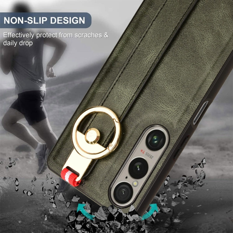 For Sony Xperia 1 VI Wristband Leather Back Phone Case