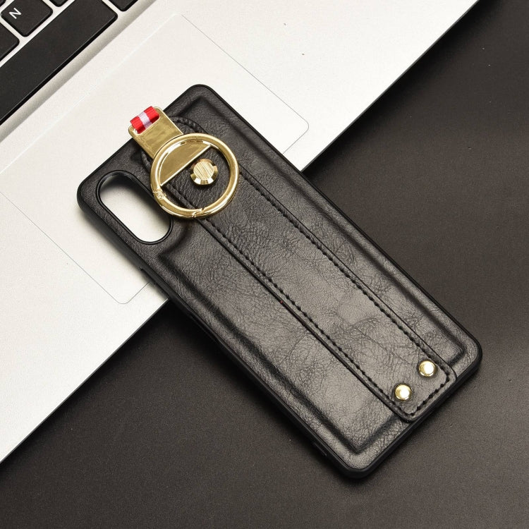 For Sony Xperia 10 VI Wristband Leather Back Phone Case