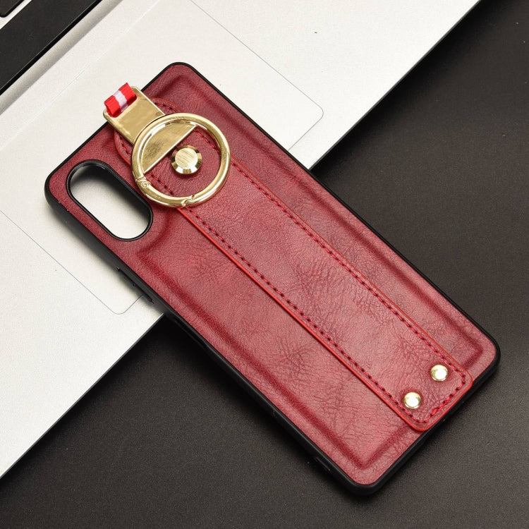 For Sony Xperia 10 VI Wristband Leather Back Phone Case