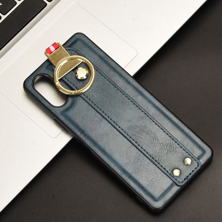 For Sony Xperia 10 VI Wristband Leather Back Phone Case