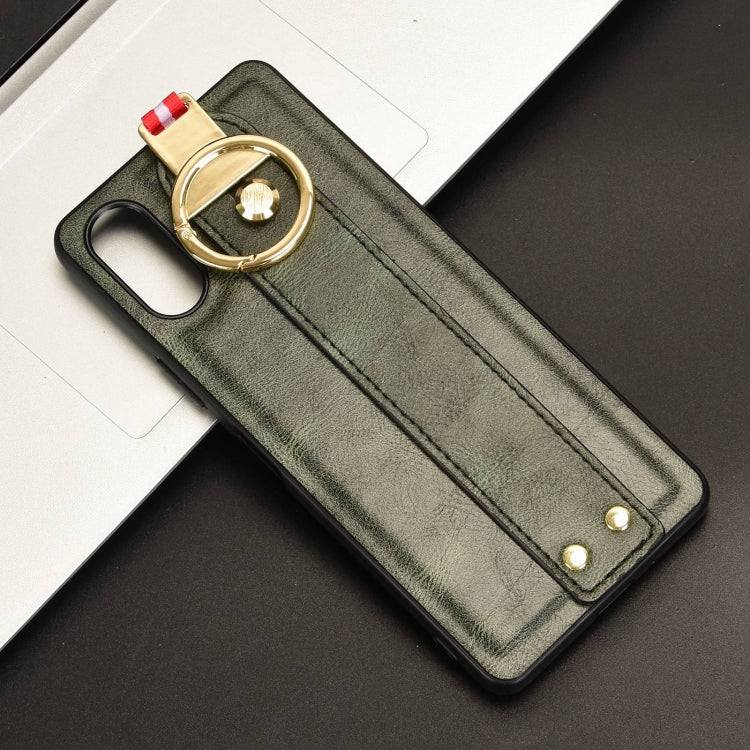 For Sony Xperia 10 VI Wristband Leather Back Phone Case