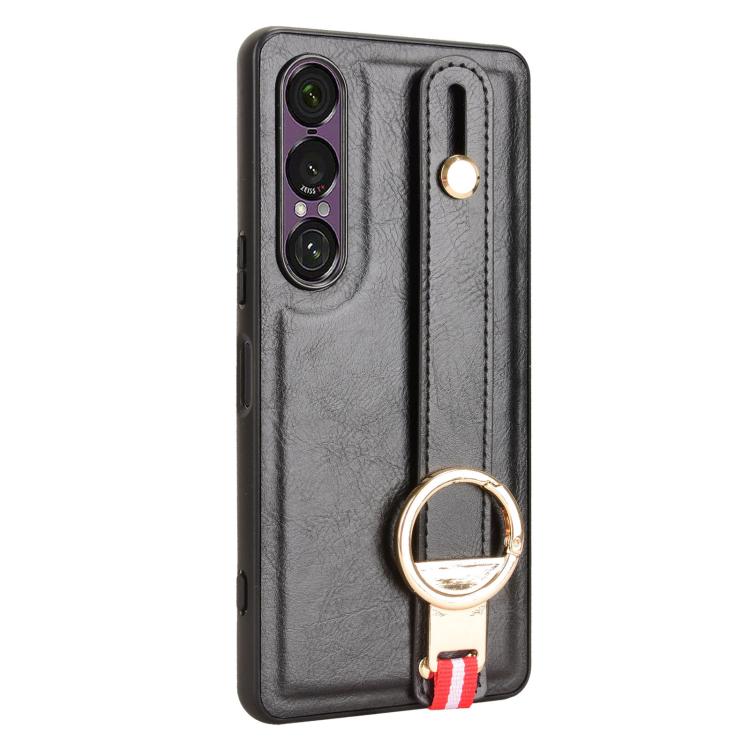 For Sony Xperia 1 VII Wristband Leather Back Phone Case