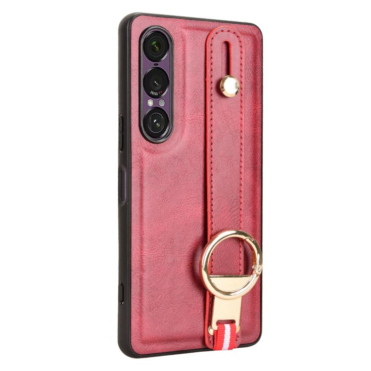 For Sony Xperia 1 VII Wristband Leather Back Phone Case