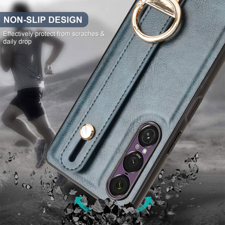 For Sony Xperia 1 VII Wristband Leather Back Phone Case