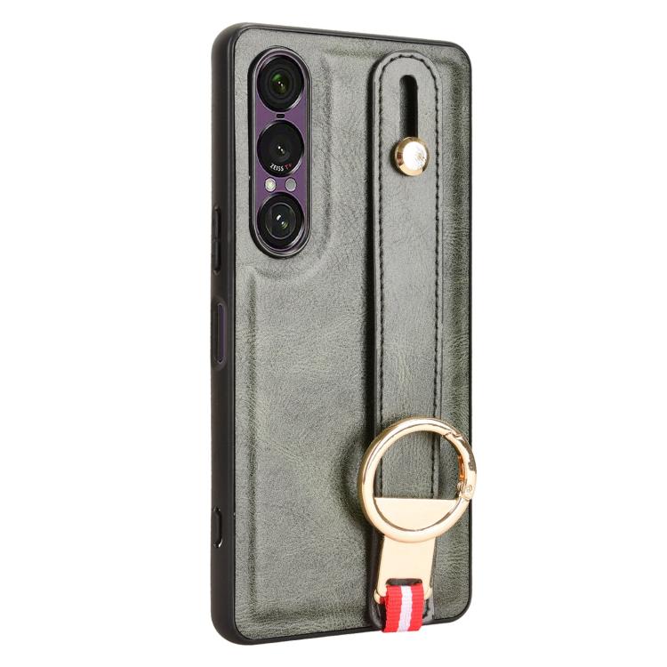 For Sony Xperia 1 VII Wristband Leather Back Phone Case