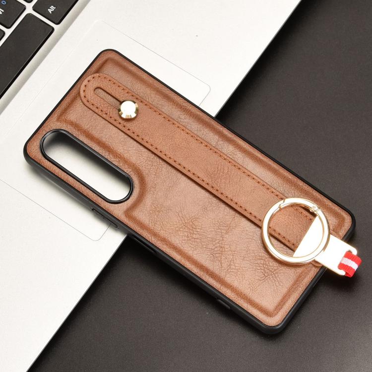 For Sony Xperia 1 VII Wristband Leather Back Phone Case