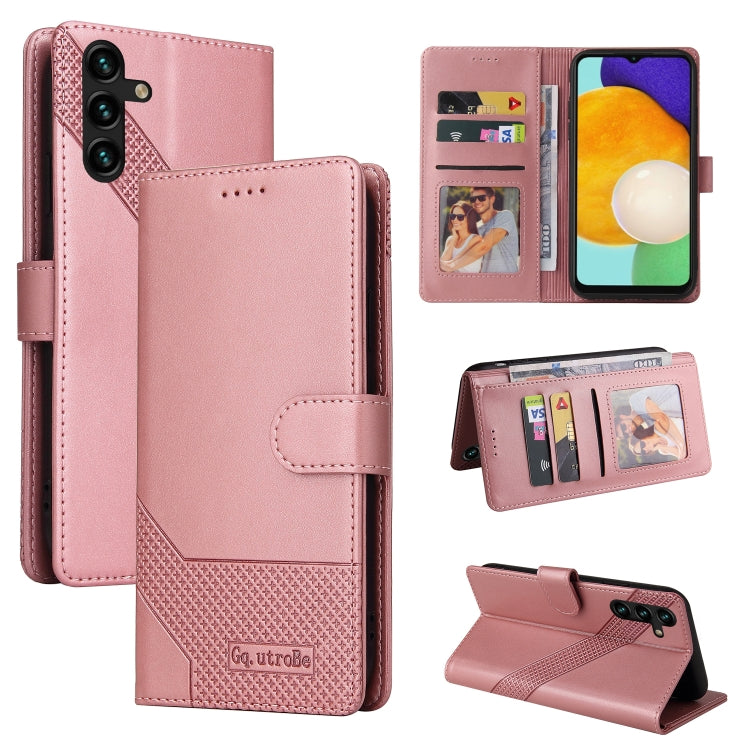 For Samsung Galaxy A14 5G GQUTROBE Skin Feel Magnetic Leather Phone Case