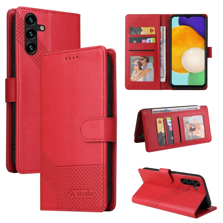For Samsung Galaxy A14 5G GQUTROBE Skin Feel Magnetic Leather Phone Case