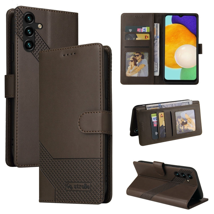 For Samsung Galaxy A54 5G GQUTROBE Skin Feel Magnetic Leather Phone Case