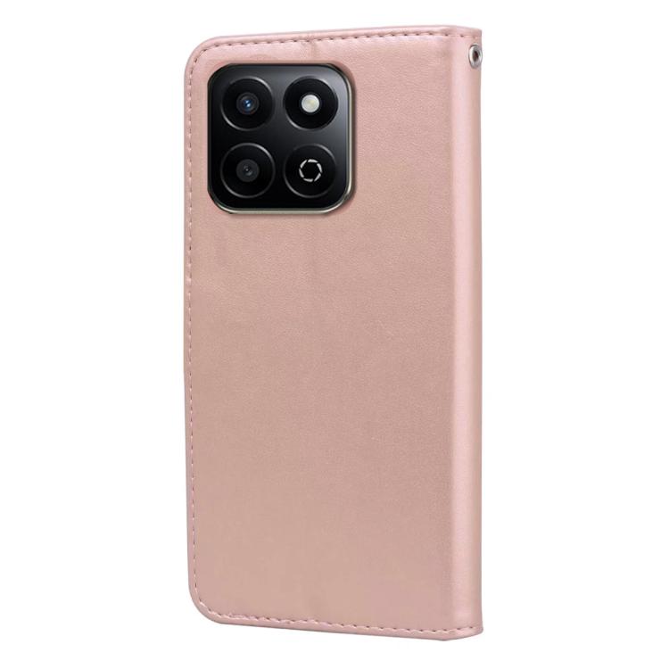 For Honor 200 Smart / Play 60 Plus Rose Embossed Flip PU Leather Phone Case