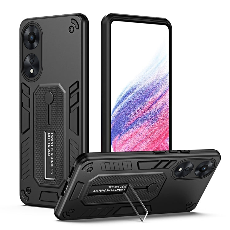 For OPPO A78 5G Variety Brave Armor Finger Loop Holder Phone Case