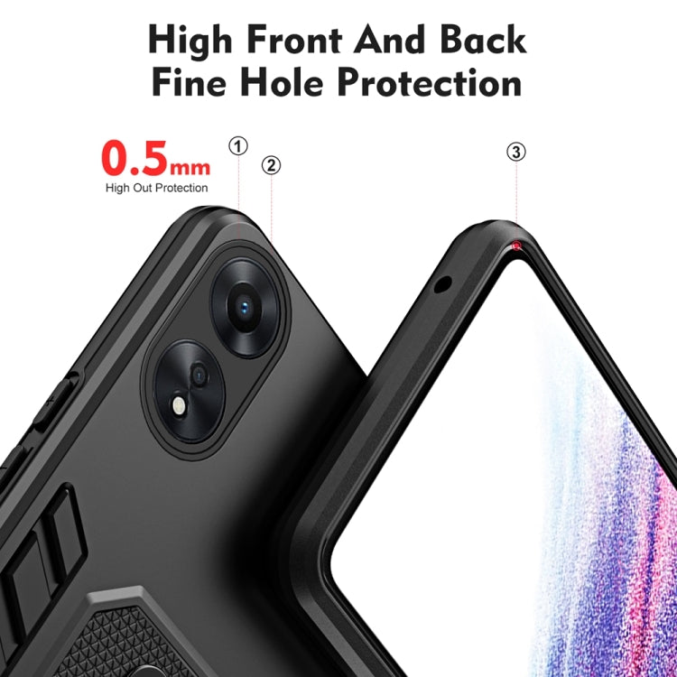 For OPPO A78 5G Variety Brave Armor Finger Loop Holder Phone Case