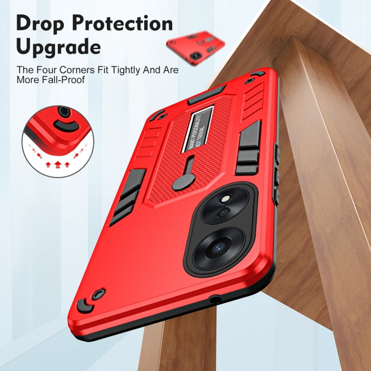 For OPPO A78 5G Variety Brave Armor Finger Loop Holder Phone Case