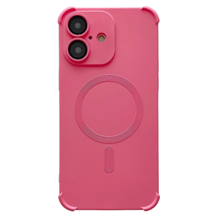 For iPhone 16 Four Corner Shockproof Skin Feel MagSafe Magnetic Phone Case