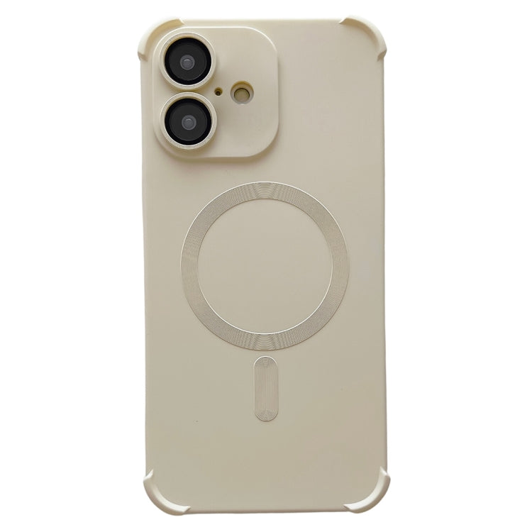 For iPhone 16 Four Corner Shockproof Skin Feel MagSafe Magnetic Phone Case