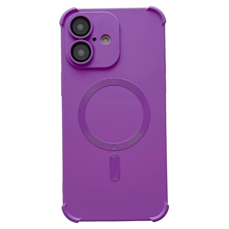 For iPhone 16 Four Corner Shockproof Skin Feel MagSafe Magnetic Phone Case
