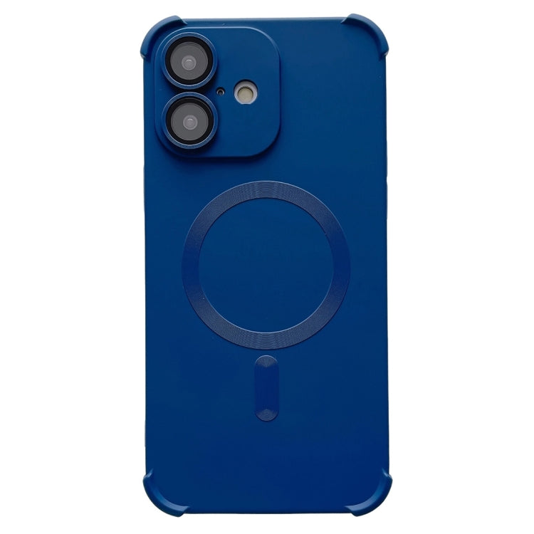 For iPhone 16 Four Corner Shockproof Skin Feel MagSafe Magnetic Phone Case