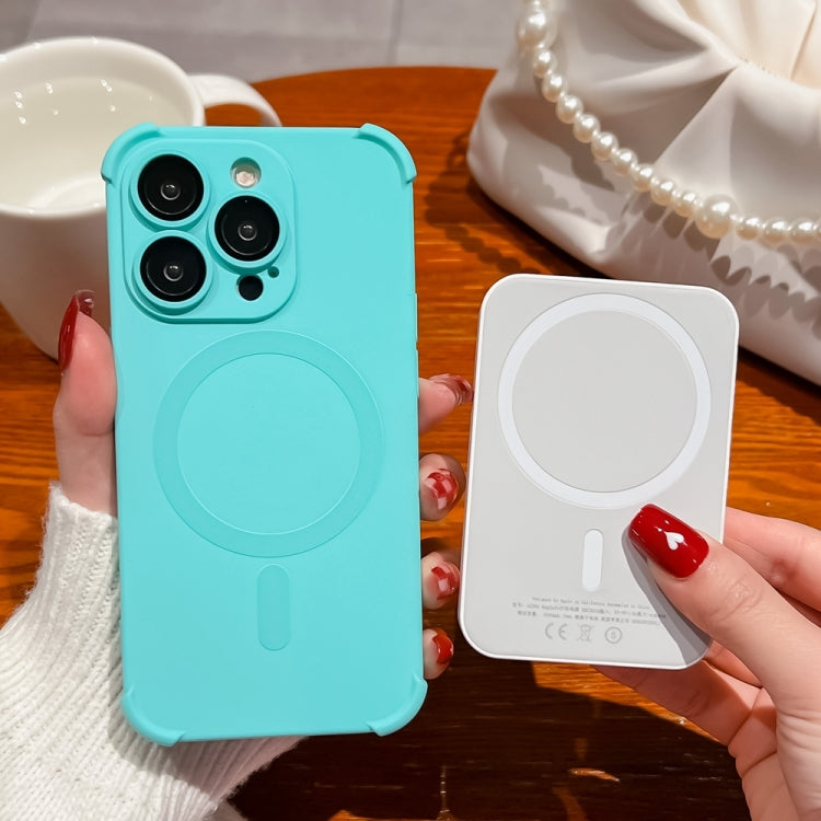 For iPhone 16 Four Corner Shockproof Skin Feel MagSafe Magnetic Phone Case