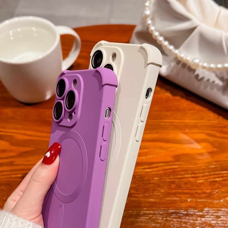 For iPhone 16 Pro Max Four Corner Shockproof Skin Feel MagSafe Magnetic Phone Case