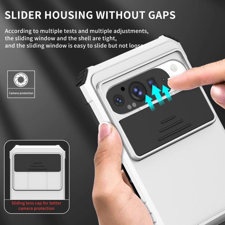 For Google Pixel 9 Pro XL Stereoscopic Holder Sliding Camshield Phone Case
