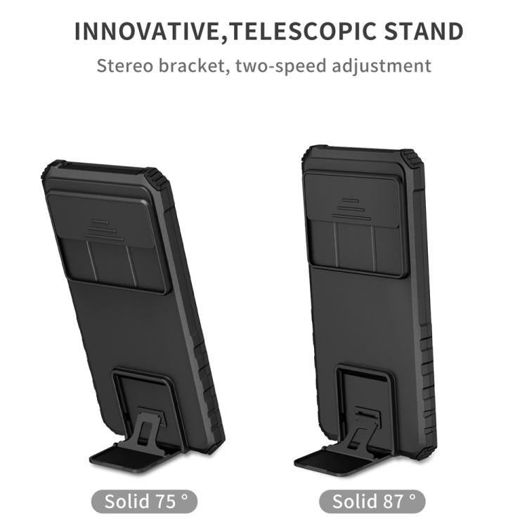 For Google Pixel 9 Pro XL Stereoscopic Holder Sliding Camshield Phone Case