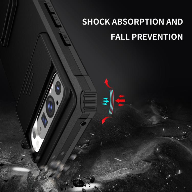 For Google Pixel 9 Pro XL Stereoscopic Holder Sliding Camshield Phone Case