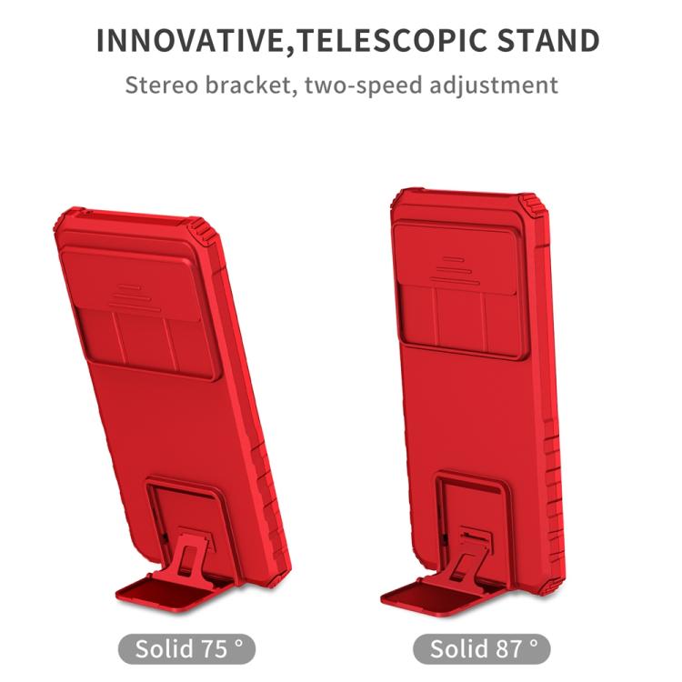 For Google Pixel 9 Pro XL Stereoscopic Holder Sliding Camshield Phone Case