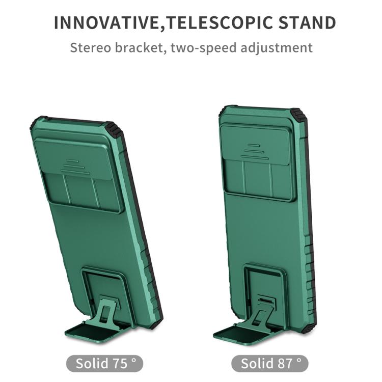 For Google Pixel 9 Pro XL Stereoscopic Holder Sliding Camshield Phone Case