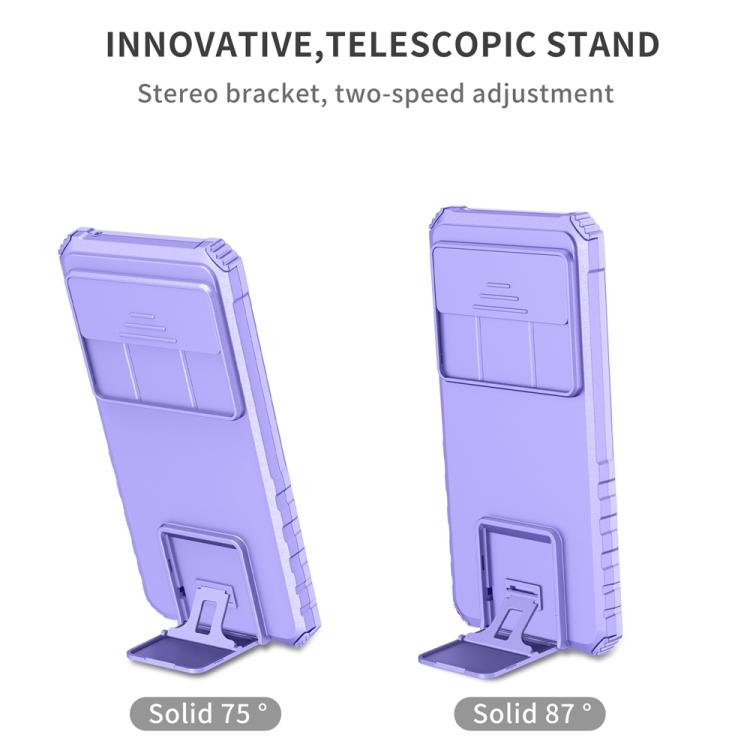 For Google Pixel 9 Pro XL Stereoscopic Holder Sliding Camshield Phone Case