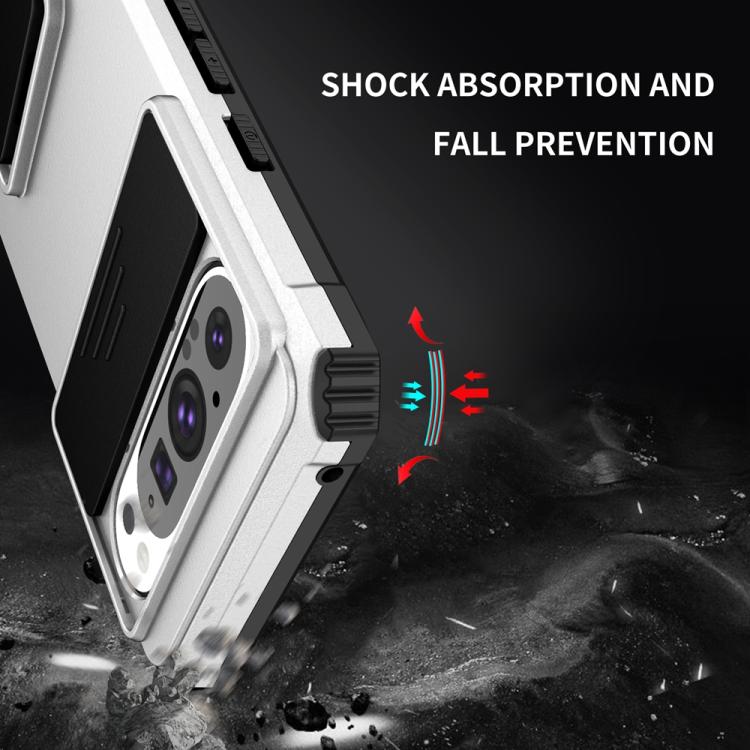 For Google Pixel 9 Pro Stereoscopic Holder Sliding Camshield Phone Case