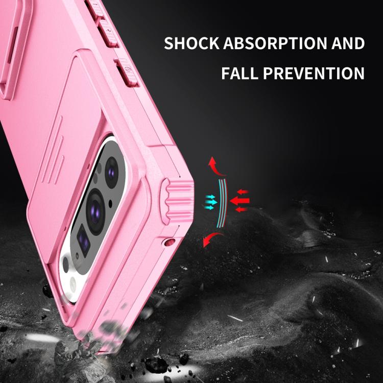 For Google Pixel 9 Pro Stereoscopic Holder Sliding Camshield Phone Case