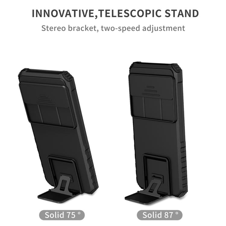 For Google Pixel 9 Pro Stereoscopic Holder Sliding Camshield Phone Case