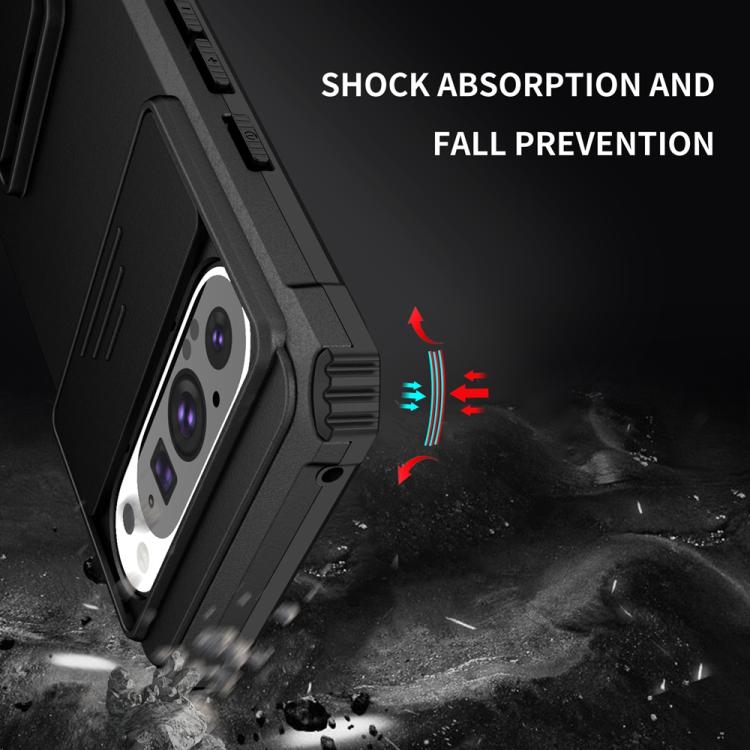 For Google Pixel 9 Pro Stereoscopic Holder Sliding Camshield Phone Case